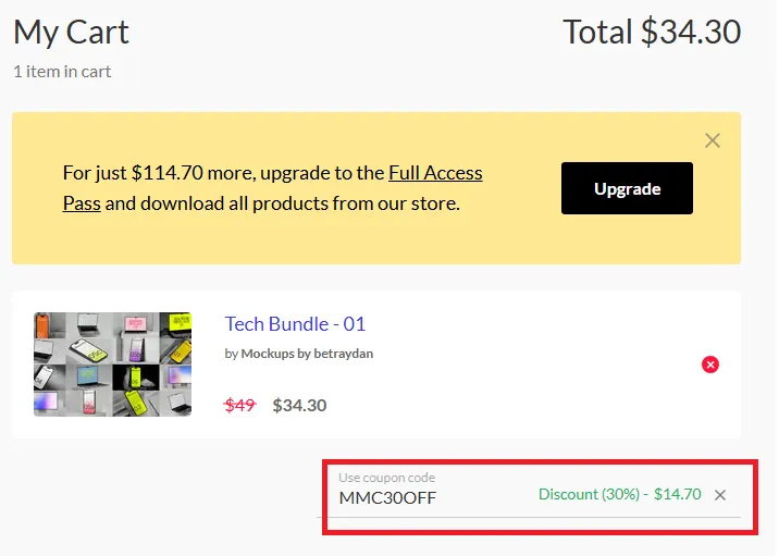 Mockupcloud 30% off coupon code